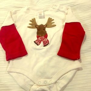 Christmas Moose onesie for baby